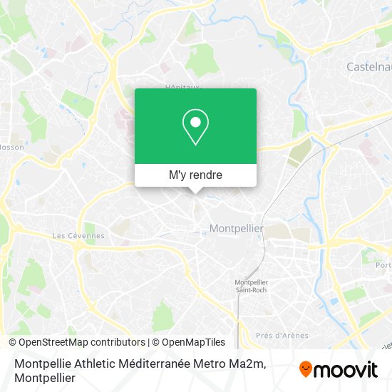 Montpellie Athletic Méditerranée Metro Ma2m plan