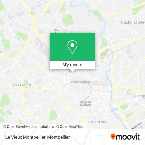Le Vieux Montpellier plan