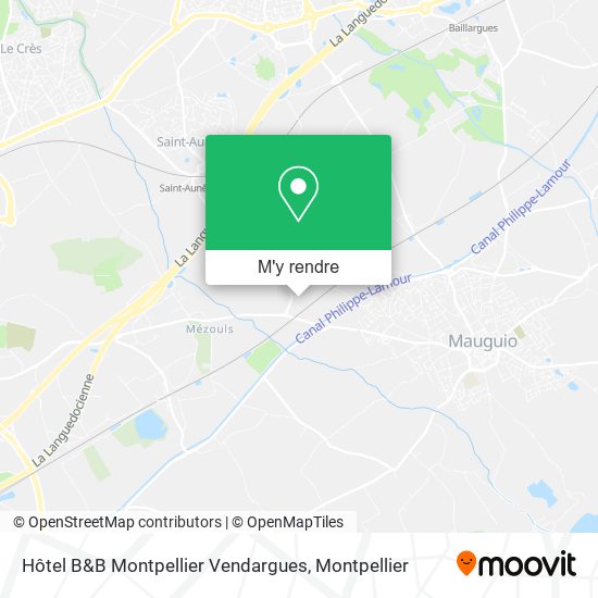Hôtel B&B Montpellier Vendargues plan