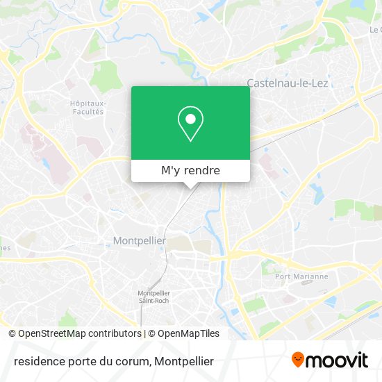 Comment aller residence porte du corum Montpellier Centre en