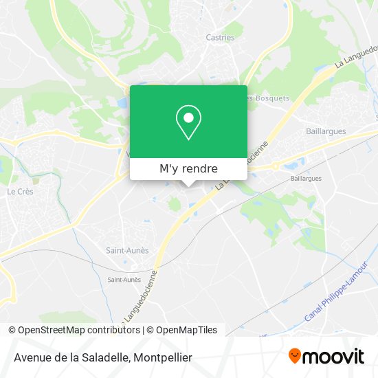 Avenue de la Saladelle plan