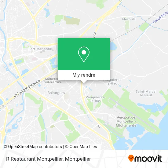 R Restaurant Montpellier plan