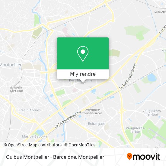 Ouibus Montpellier - Barcelone plan