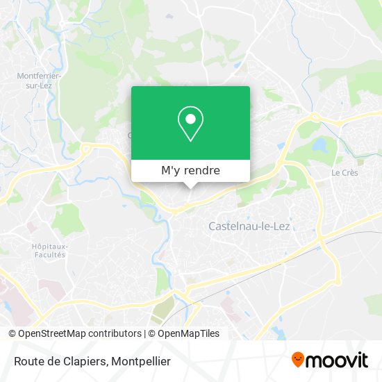 Route de Clapiers plan
