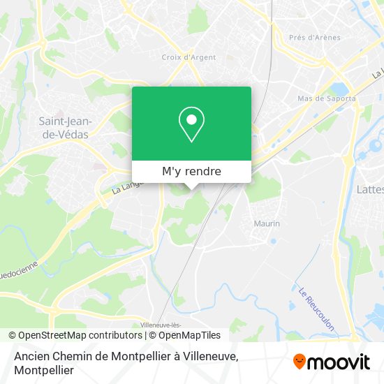 Ancien Chemin de Montpellier à Villeneuve plan