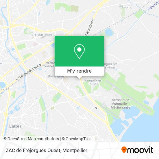 ZAC de Fréjorgues Ouest plan