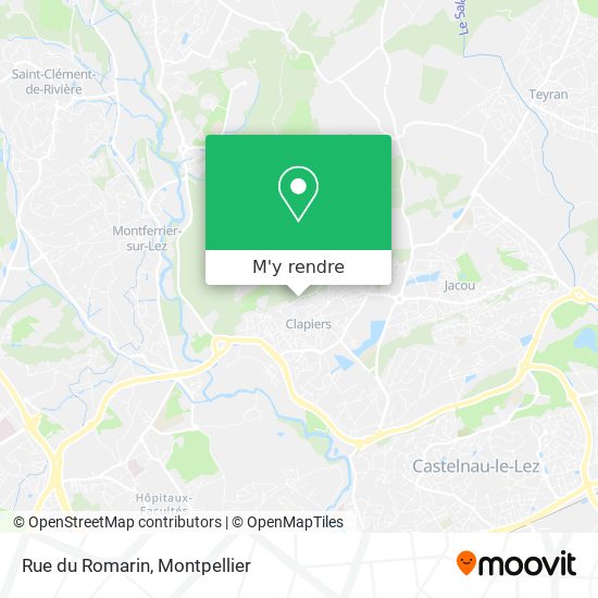 Rue du Romarin plan
