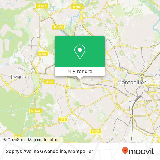 Sophys Aveline Gwendoline, 138 Avenue de Lodève 34070 Montpellier plan