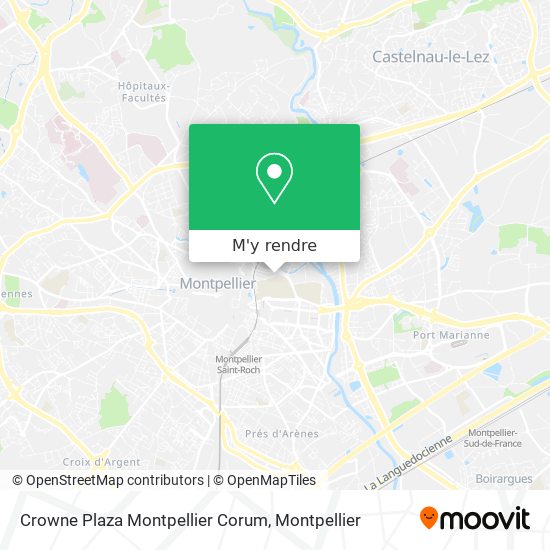 Crowne Plaza Montpellier Corum plan