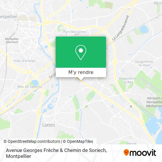 Avenue Georges Frêche & Chemin de Soriech plan