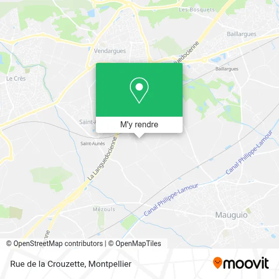 Rue de la Crouzette plan