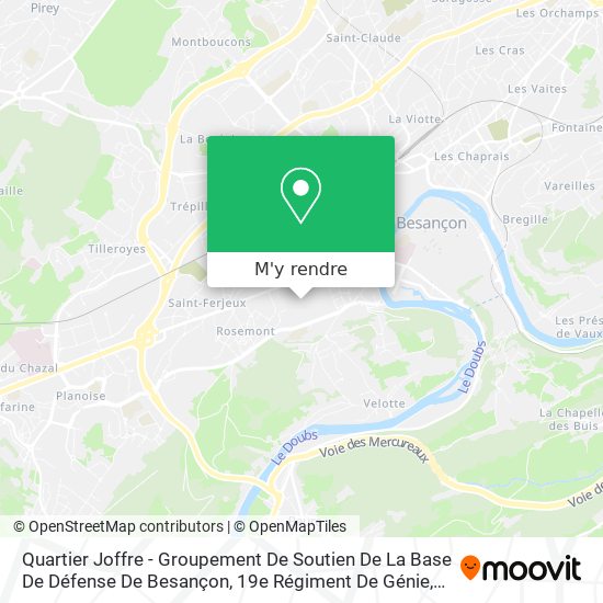 Quartier Joffre - Groupement De Soutien De La Base De Défense De Besançon, 19e Régiment De Génie plan