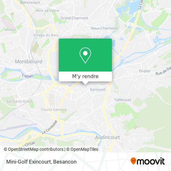 Mini-Golf Exincourt plan
