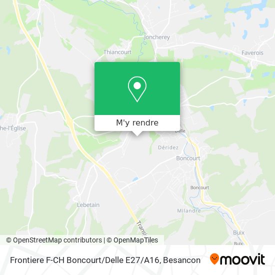Frontiere F-CH Boncourt / Delle E27 / A16 plan