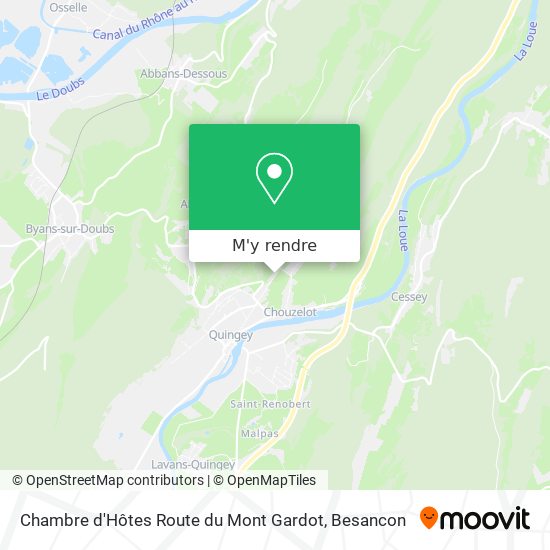 Chambre d'Hôtes Route du Mont Gardot plan