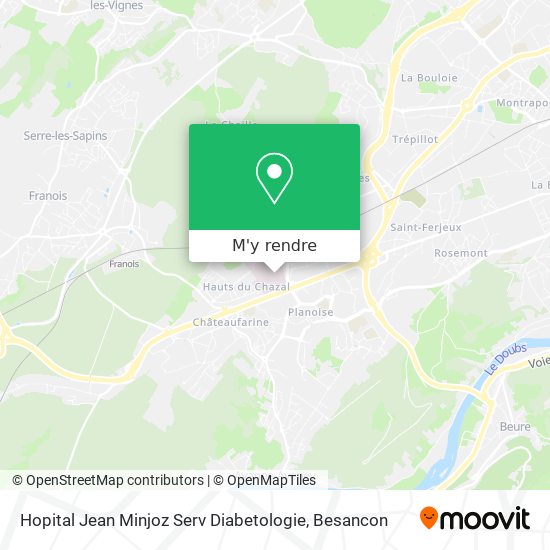 Hopital Jean Minjoz Serv Diabetologie plan