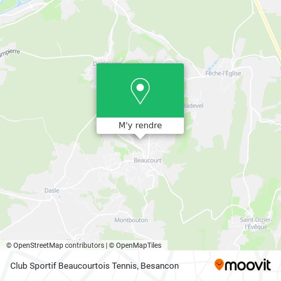 Club Sportif Beaucourtois Tennis plan