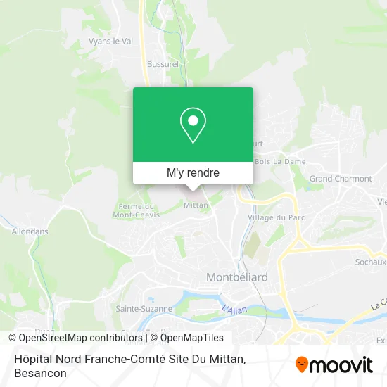 Hôpital Nord Franche-Comté Site Du Mittan plan