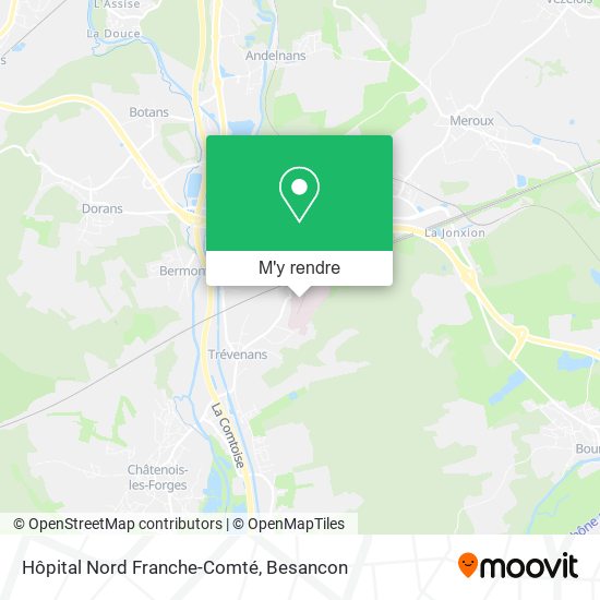 Hôpital Nord Franche-Comté plan