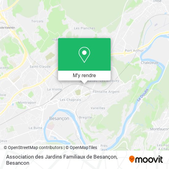 Association des Jardins Familiaux de Besançon plan