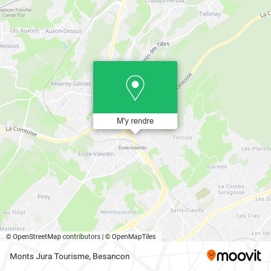Monts Jura Tourisme plan