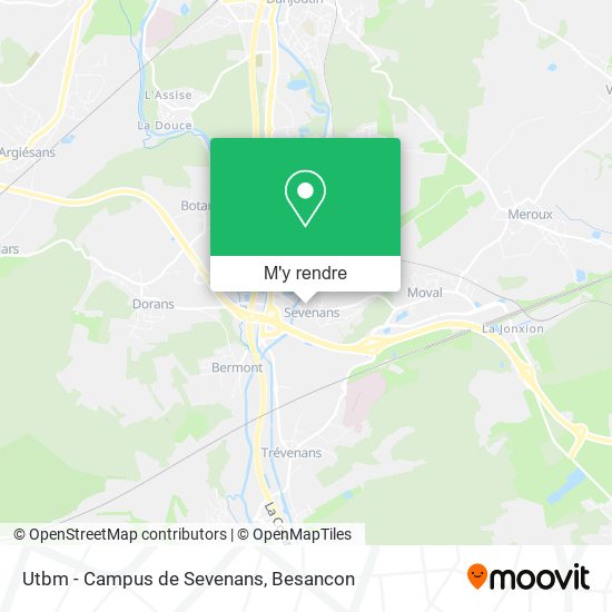 Utbm - Campus de Sevenans plan