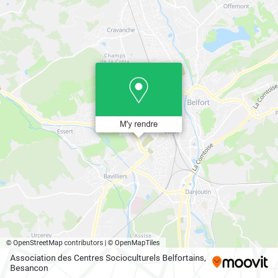 Association des Centres Socioculturels Belfortains plan