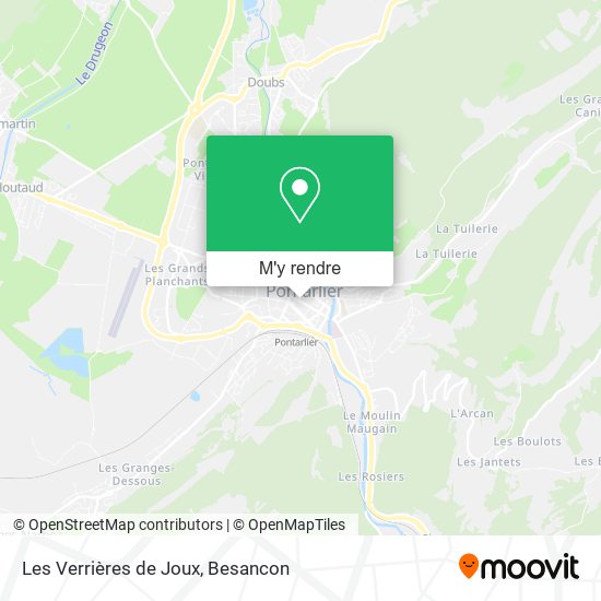 Les Verrières de Joux plan