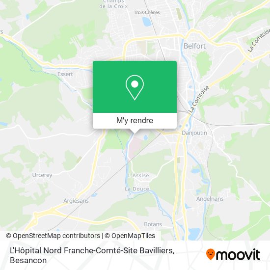 L'Hôpital Nord Franche-Comté-Site Bavilliers plan