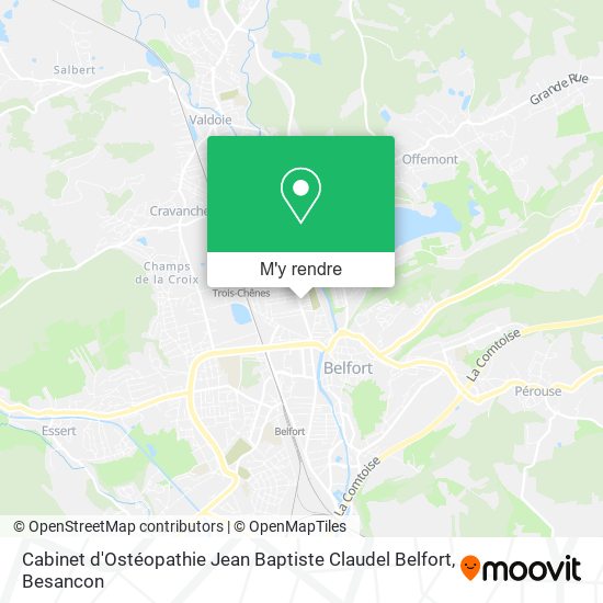 Cabinet d'Ostéopathie Jean Baptiste Claudel Belfort plan