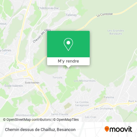 Chemin dessus de Chailluz plan
