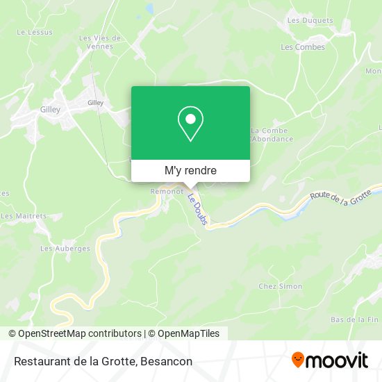 Restaurant de la Grotte plan