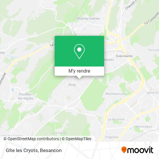 Gîte les Cryots plan