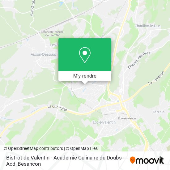 Bistrot de Valentin - Académie Culinaire du Doubs - Acd plan