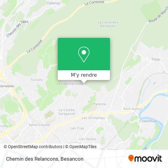 Chemin des Relancons plan