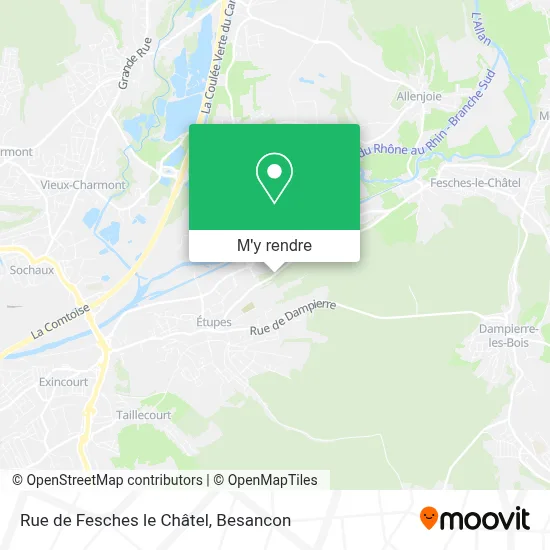 Rue de Fesches le Châtel plan