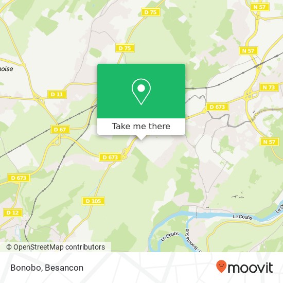 Bonobo, 2 Rue Louis Aragon 25000 Besançon plan