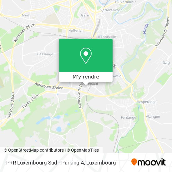 P+R Luxembourg Sud - Parking A plan