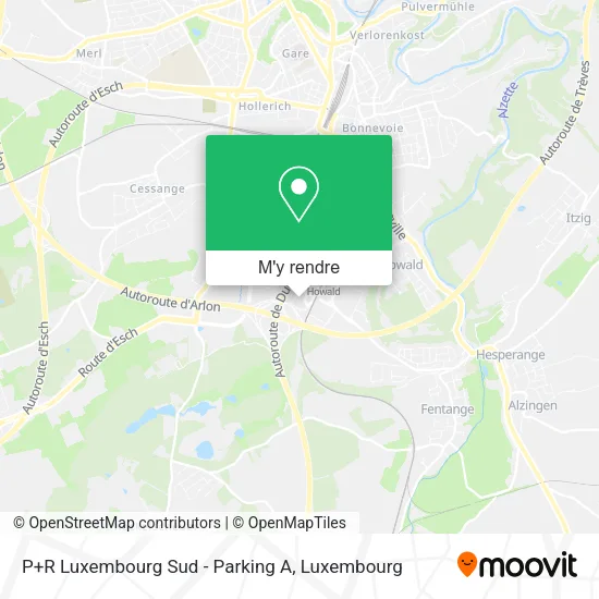 P+R Luxembourg Sud - Parking A plan