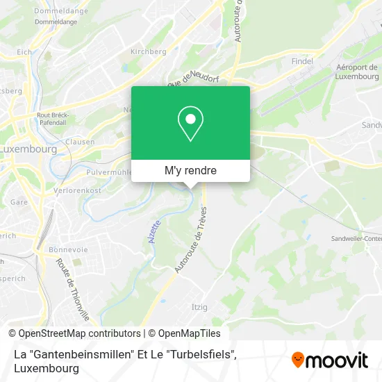 La "Gantenbeinsmillen" Et Le "Turbelsfiels" plan