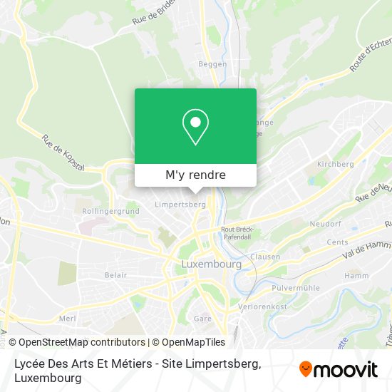 Lycée Des Arts Et Métiers - Site Limpertsberg plan