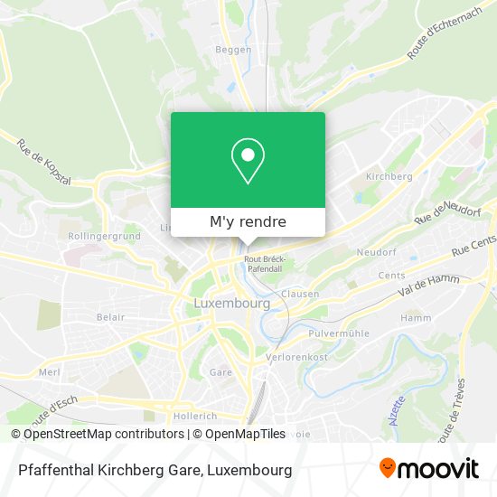 Pfaffenthal Kirchberg Gare plan