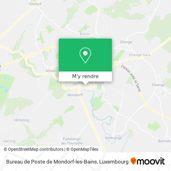 Bureau de Poste de Mondorf-les-Bains plan