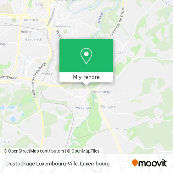 Déstockage Luxembourg-Ville plan