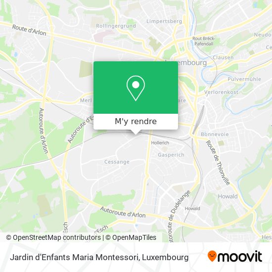 Jardin d'Enfants Maria Montessori plan
