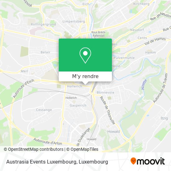 Austrasia Events Luxembourg plan