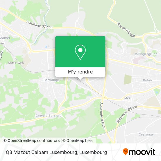 Q8 Mazout Calpam Luxembourg plan