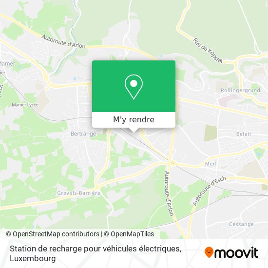 Station de recharge pour véhicules électriques plan