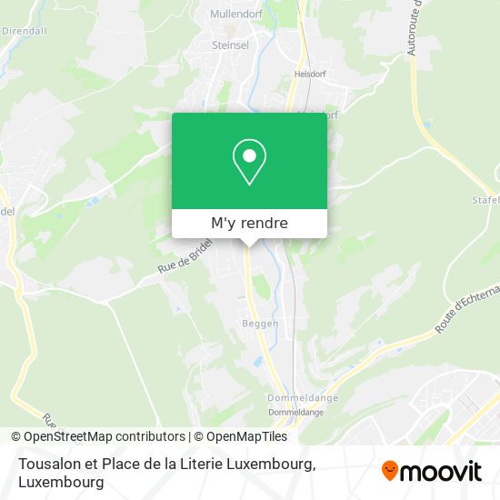 Tousalon et Place de la Literie Luxembourg plan