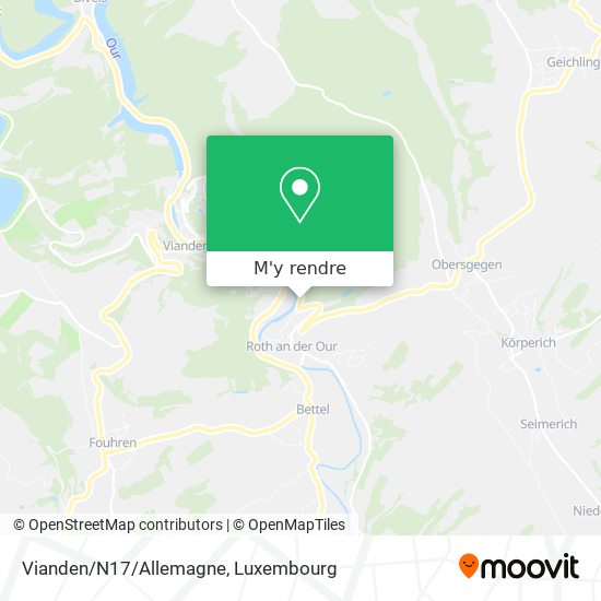 Vianden/N17/Allemagne plan